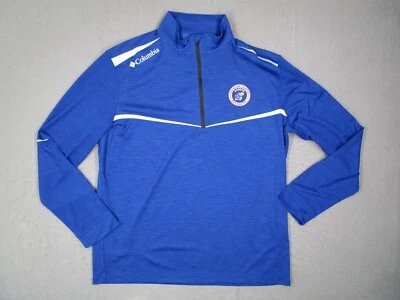 Kansas Jayhawks Sweater Mens Large Blue Columbia Golf 1/4 Zip Pullover 2022 NCAA - Image 1 of 4