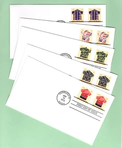 Set of 5 - 2012 USPS Aloha Shirts First Day of Issue Cover - FDC - Picture 1 of 3