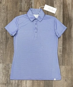 Lady Hagan Womens Jacquard Short Sleeve Polo Periwinkle XS Golf Shirt MSRP $50 - Picture 1 of 6