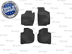 NEW SET LHD BLACK RUBBER FLOOR MATS LINERS ALL WEATHER FOR SEAT TOLEDO 2012-2019 - Picture 1 of 1