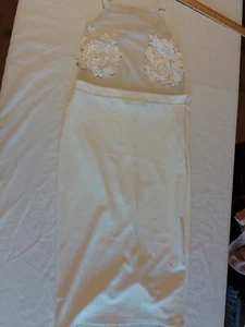 Ladies Dress Misguided Size 12 Crossover Straps Ivory 23718 - Picture 1 of 12