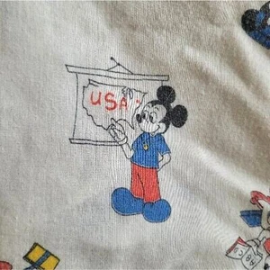 VTG Mickey & Minnie Mouse Teacher Fitted Sheet Pack N Play Disney 24X36" RARE - Picture 1 of 5
