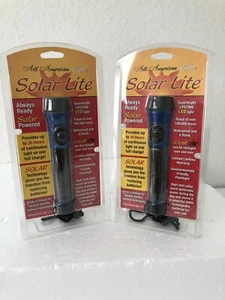 ALL AMERICAN LIGHT 2 PACK LOT ORIGINAL SOLAR FLASHLIGHT LIGHT TORCH SOLAR NEW - Picture 1 of 5