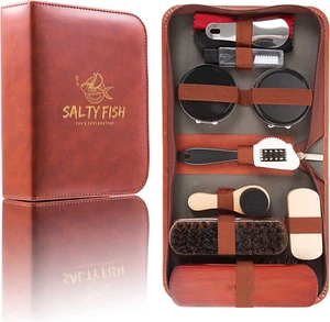 12PC Travel Shoe Polish Kit, Leather Shoe Shine Kit for Shoe Care and Cleaning - Picture 1 of 7