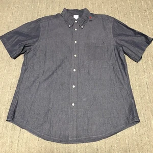 Brooks Brothers Regent Seersucker Shirt Men’s Size XL Blue Short Sleeve Button - Picture 1 of 10