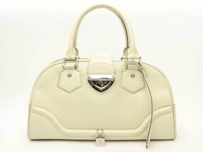 Auténtico bolso de mano Louis Vuitton Epi cuero marfil bowling montaigne gm auténtico LV Foto 1 de 4