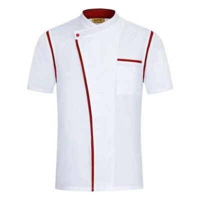 M-XXXL Unisex Short Sleeve Chef Uniform Hotel / Restaurant Jacket HRM Work Wear - Image 1 of 4