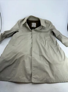 Gabardina impermeable vintage London Fog para hombre 44L forro con cremallera completa color tostado - Imagen 1 de 15