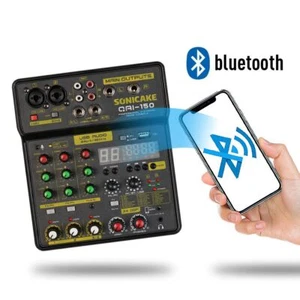 Mezclador de audio en vivo SONICAKE Professional 4 canales Bluetooth USB Studio Sound Mix DE - Imagen 1 de 10