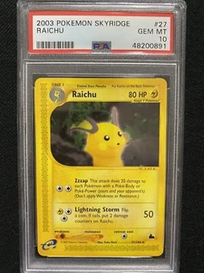 2003 Pokemon Skyridge Raichu 27/144 PSA 10 Edelsteine neuwertig - Bild 1 von 1
