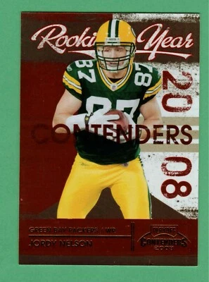 2008 PLAYOFF CONTENDERS JORDY NELSON ROOKIE YEAR CONTENDERS 442/500 PACKERS - Image 1 of 2