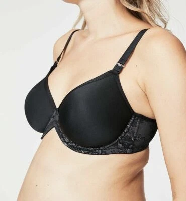 Sujetador de lactancia Cake Waffles negro talla 34E acolchado espaciador copa caída corredor maternidad Foto 1 de 4