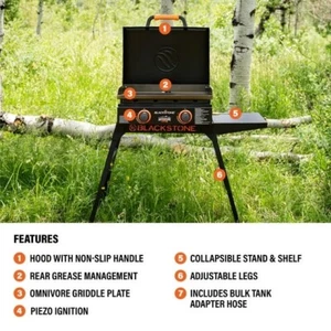 Blackstone Adventure Ready 2-Burner 22" Propane Omnivore Griddle with Stand - Picture 1 of 12