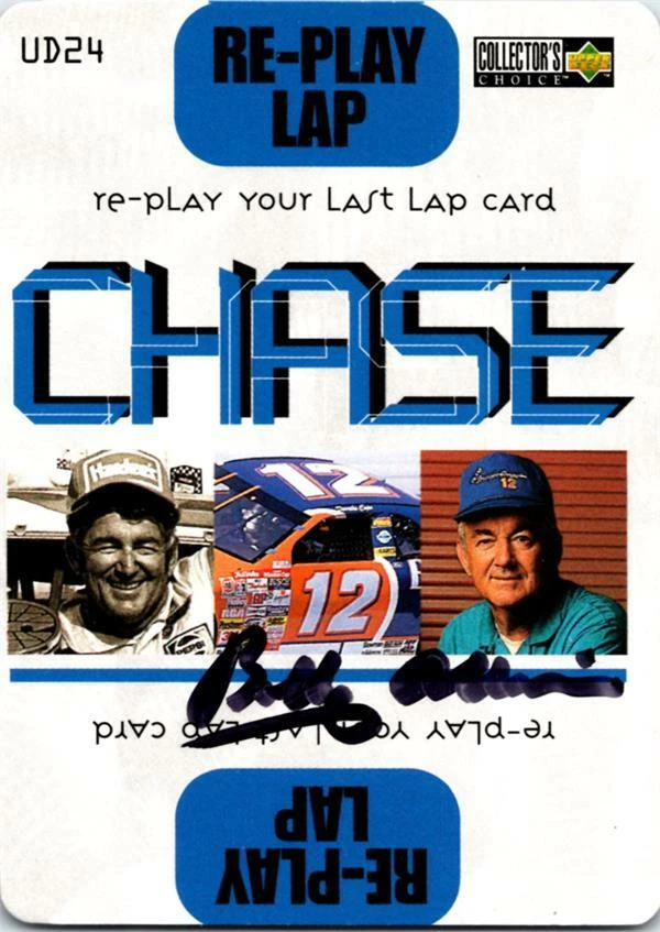 Bobby Allison autographed NASCAR card 1996 Upper Deck Re-Play Lap #UD24 - Image 1 of 1