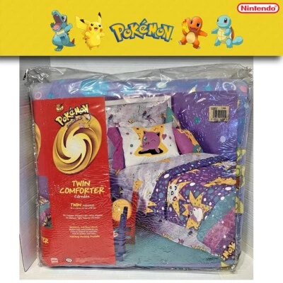 Manta edredón Pokemon 1998 tamaño doble ropa de cama Nintendo Togepi Pikachu Foto 1 de 4
