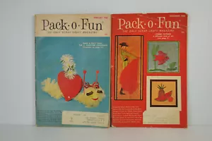 PACK-O-FUN Craft Magazines Lot of 2 Feb Nov 1968 February November Scrap - Foto 1 di 4
