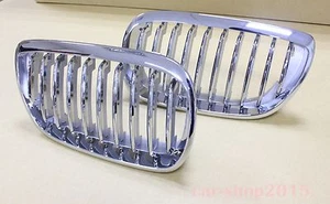 FRONT GRILLE Performance Style Chrome & Silver For BMW E46 4D LCI FACELIFT 02-05 - Picture 1 of 1