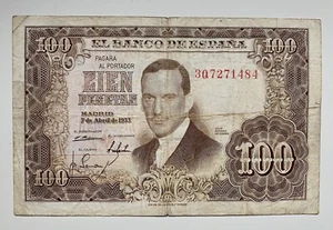 Billete 100 pesetas 1953 . Julio Romero De Torres - Imagen 1 de 2