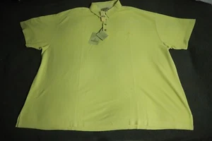 New Tommy Bahama Polo Shirt Mens 5XB Yellow Silk Cotton Blend Short Sleeve - Picture 1 of 12