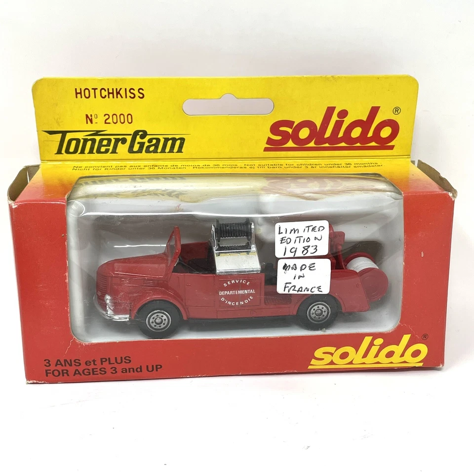 Camión de bomberos coleccionable Solido Toner Gam Hotchkiss Pompier Premiers Secours 2000 Foto 1 de 4