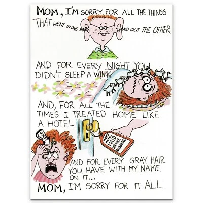 Funny MOTHER'S DAY Card FOR MOM, Designed by John-Richard Allen + Envelope - Image 1 of 4