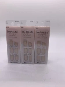Impress Color Press On Manicure Nails 30 Per Box Lot Of 3 - Picture 1 of 5