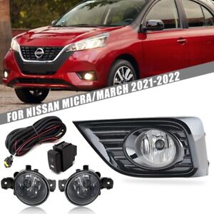 Bumper Fog Lights For Mazda Micra / March 2021 - 2022 w/Bulb Switch Wire Harness