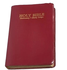 HOLY BIBLE KJV King James Red Letter w/ Study Helps World Pub. 1989 220DN - Picture 1 of 16