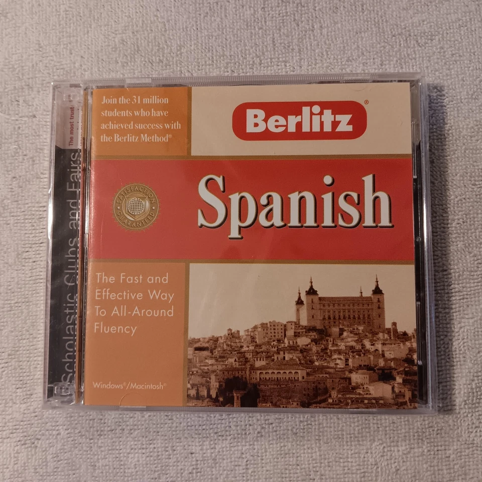 Berlitz Spanish CD ROM for Windows & Macintosh 1998 Software - New Sealed - Image 1 of 3
