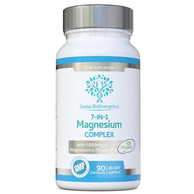 SWISS BIOENERGETICS Magnesium L-Threonate Complex 7-IN-1 with 1000mg of Magtein