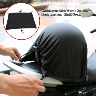 Motorcycle Bike Trunk Seat Rear Rack Luggage Shelf Cover Waterproof Helmet Net - Image 1 of 4