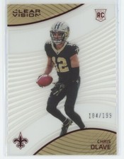 2022 Panini Chronicles Clear Vision Red Rookie RC Chris Olave /199 CVR5 Saints