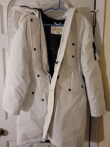 MICHAEL KORS WINDJACKE REGENMANTEL DAMEN WEISS ELFENBEIN KAPUZE EXTRA LARGE, #142161 - Bild 1 von 12