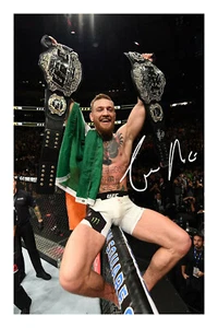 Póster foto impreso firmado por Conor McGregor autógrafo UFC Khabib Nurmagomedov - Imagen 1 de 1