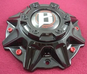 Ballistic Wheels Gloss Black / Red Custom Wheel Center Cap # D702 / 174 S (1) - Picture 1 of 4