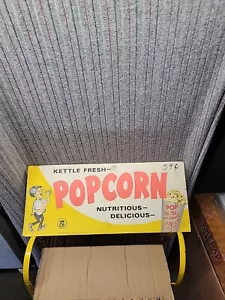 Letrero de cartón vintage de palomitas frescas de maíz kettle/ma423-27 - Imagen 1 de 23