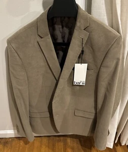 Bar III Men’s Tan Khaki Corduory SLIM FIT Sport Coat Blazer Jacket 46R MSRP $295 - Picture 1 of 9