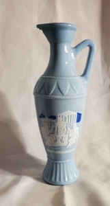 JIM BEAM JARRA GRIEGA "SÓCRATES" VASO DE LECHE AZUL ~ C 1961 ~ VACÍO - Imagen 1 de 7