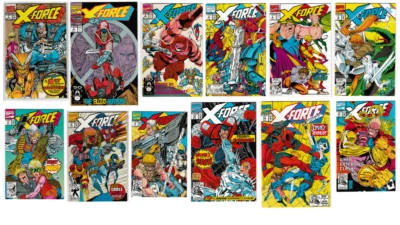X-FORCE issues 1 thru 12 (1991 Marvel Comics) -- Feat. Deadpool  - Image 1 of 4