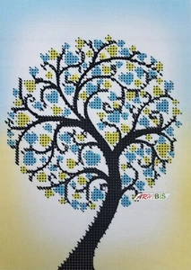 Ukrainian Tree Kit Bead Embroidery DIY Beaded Needlepoint Stitching a5-d-482 - Picture 1 of 16