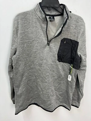 Xersion Gray Long Sleeve Quarter-Zip Warm Sweatshirt Boys Sz XL 18/20 w/ Pocket - Imagem 1 de 4