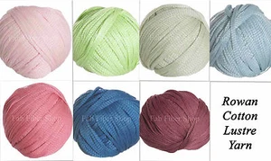 Rowan Cotton Lustre Cotton Linen Blend Yarn Color Choice Loom Knit Crochet FRS - Imagen 1 de 8