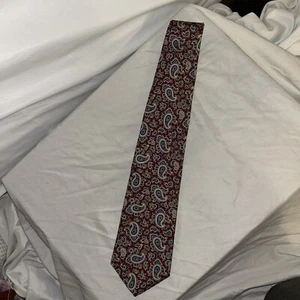 Cravatta collo Bert Pulitzer 100% seta made in USA paisley - Foto 1 di 3