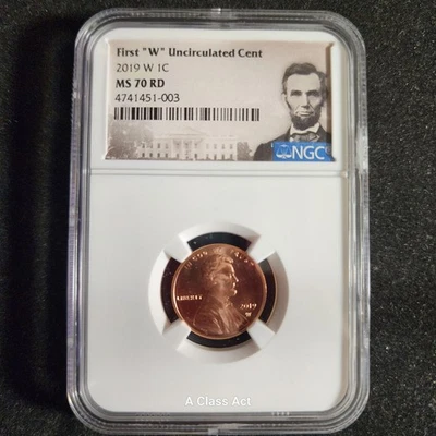 2019-W 1C First "W" Uncirculated Penny Cent NGC MS 70 RD LINCOLN LABEL t2790 - Image 1 of 4
