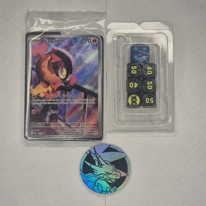 Pokemon TCG Phantasmal Flames ETB Promo Sealed Charcadet Promo 022 + Coin & Dice - Bild 1 von 8