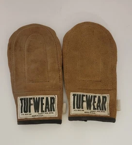 Guantes boxer de cuero TUF-WEAR vintage marrón gamuza sparring (bolso) talla L EE. UU. - Imagen 1 de 24