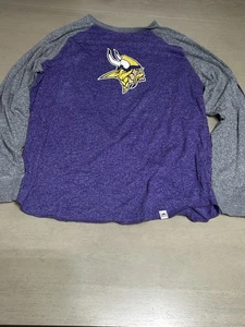 Majestic Purple and Gray Minnesota Vikings nfl long large sleeve shirt - Picture 1 of 6