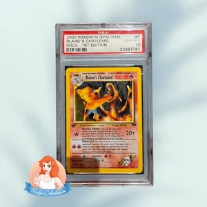 PSA 10 1st Edition Blaine's Charizard Holo 2/132 - Gym Challenge Pokemon Card - Picture 1 of 11