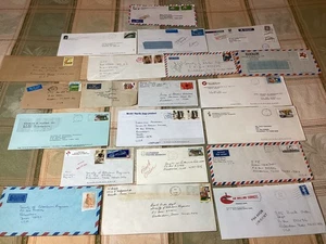 Sammlung alter ausländischer & inländischer Briefe mit Briefmarken insgesamt 21 - Bild 1 von 7