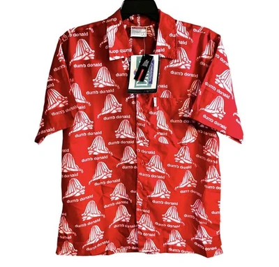 NWT Vintage FUBU Platinum X Fat Albert Dumb Donald All Over Print Shirt Sz M - Image 1 of 4